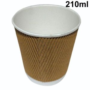 210ml Saras Ripple paper cups