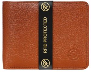 SCHARF Georgia Tan Leather RFID Pocket Men's Wallet, Free Size