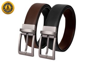 SCHARF Reversible PU Leather Belt for Men Size 28-42