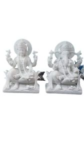 18 Inch Laxmi Ganesh Marble Statue