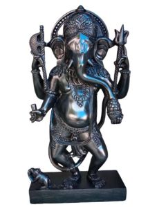 2 Feet Black Marble Ganesh Statue