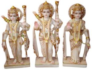 2 Feet White Marble Ram Darbar Statue