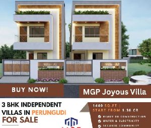 Independent Villas for Sale in Chennai MGP Joyous Villa