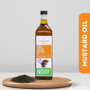 Wood cold pressed mustard oil