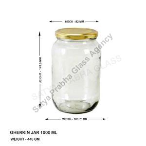 1 kg Glass Round Lug Jars