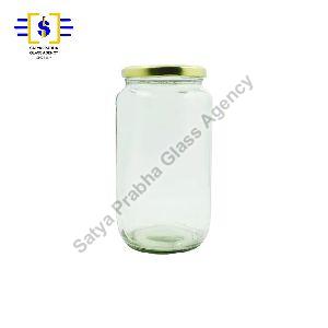 Glass Round Label Jars
