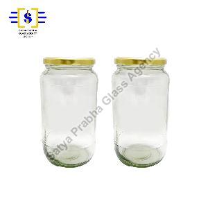 Glass Round Label Jars