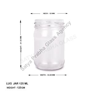 125 ml Glass Round Lug Jars