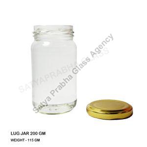 200 gm Glass Round Lug Jars