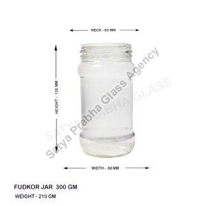 300 gm Glass Fudkor Jars
