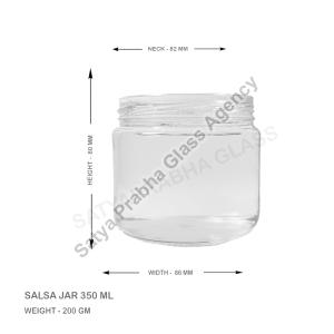 350 gm Glass Round Lug Jars
