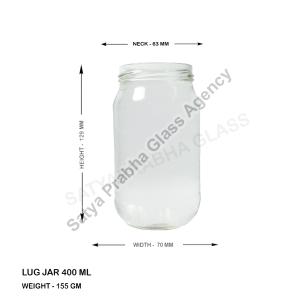 400 ml Glass Round Lug Bottles