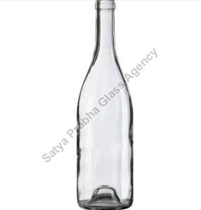 750 Ml Transparent Wine Glass Bottle