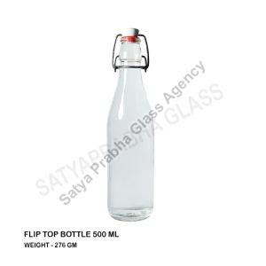 glass water bottles 500 ML FLIP TOP