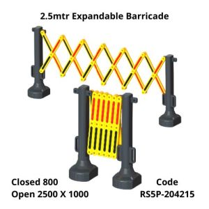 2.5 Mtr Expandable Barricade Road Safety Barricade RSB-2.5EX(2580)