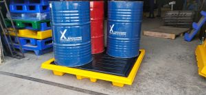 150L 4 Drum Spill Containment Pallet L1300 X W1300 X H200 Mm DSCP-SL4-1313