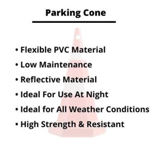 Traffic Cone Round Base 750 Mm RSTC-750R(W)