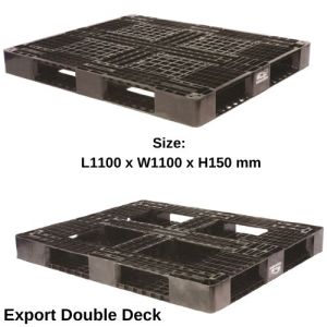 120mm Double Deck Plastic Cargo Export Pallet 1100 X 1100 Mm SIP-M24-1111DE-L