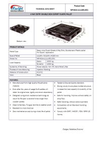120mm Double Deck Plastic Cargo Export Pallet 1100 X 1100 Mm SIP-M24-1111DE-L