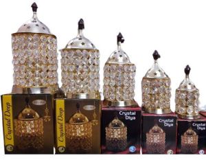 Brass New Crystal Oil Diya