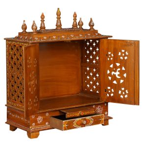 Handmade Wooden Temple with Door