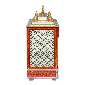 Handmade Printed Wooden Temple with Door