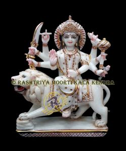 21 Inch Marble Durga Mata Statue