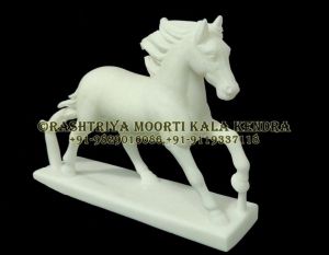 Marble Running Horse Statue