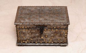 Brass Embossed Wooden Box