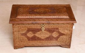 Brass Inlay Wooden Box