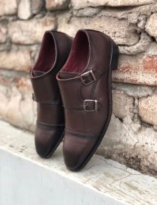 Handmade Double Monk Leather Shoes