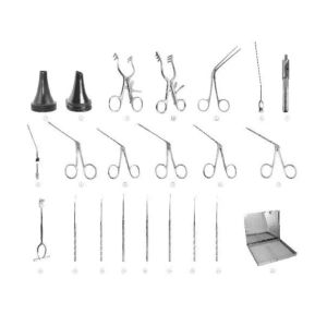 Stainless Steel Tympanoplasty Set Of 22 Instruments