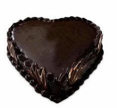 Heart Shape Truffle Chocolate Cake