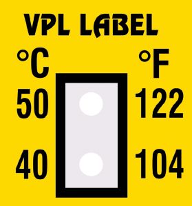 Two Step Temperature Indicator Label