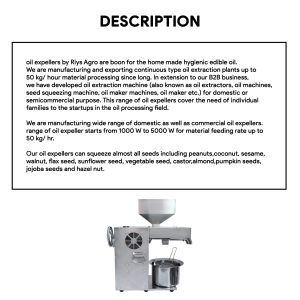oil expeller machine