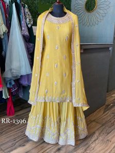 Heavy bridal wear shararas