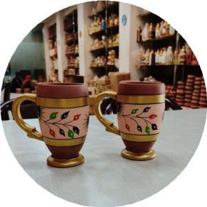 Terracotta Printed Coffee Mug