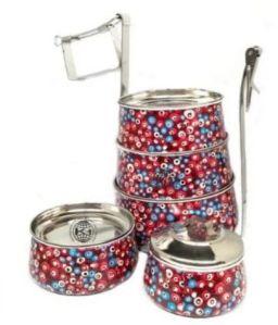 Hand Painted Steel Tiffin Box