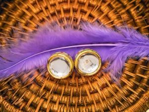 Golden Meenakari Kundan Earring