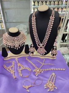 PInk Bridal Jewellery Set