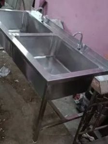 Commercial Stainless Steel Double Sink Unit