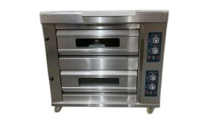 Stainless Steel Double Deck Gas Pizza Oven