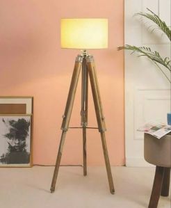 14 Inch Wooden Tripod Floor Lamp