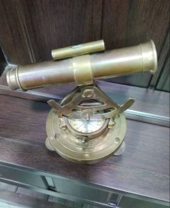 Golden Brass Antique Telescope Compass