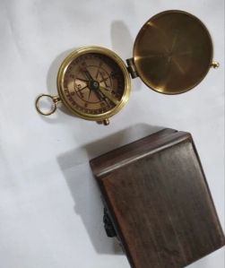 Golden Brass Sundial Compass