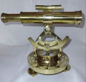 Golden Brass Telescope Compass