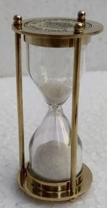 Polished Brass Hourglass Sand Timer