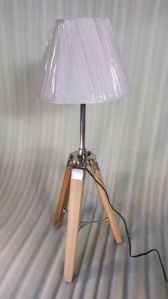 White Shade Tripod Floor Lamp