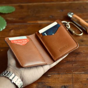 Brown Minimalist Bi Fold Leather Wallet