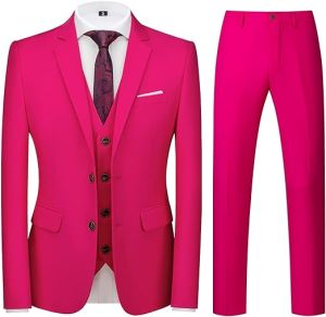 Rose Color 3 Pieces Suit Men Wedding Suit